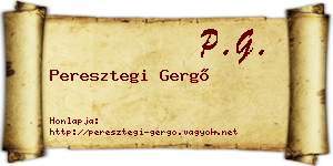 Peresztegi Gergő névjegykártya